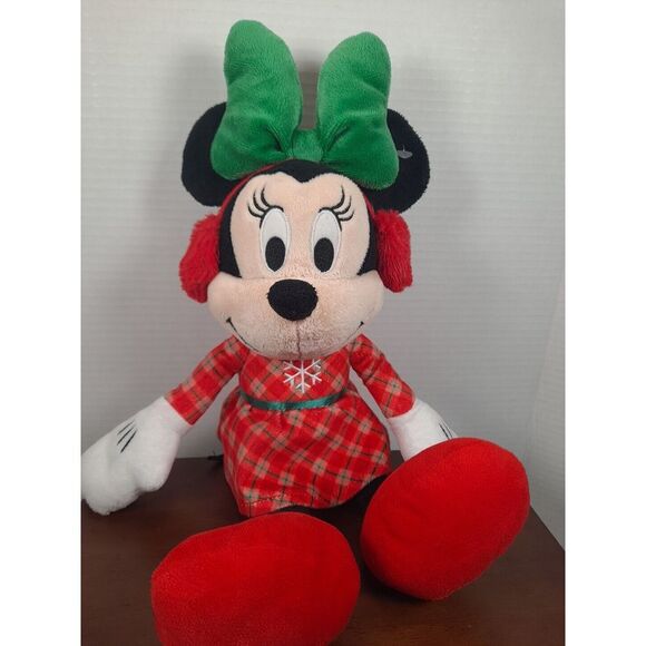 Disney Other - Disney - Macy/ Holiday Minnie Mouse Plush/‎ Snowflake Dress/ Pre-owned/13"